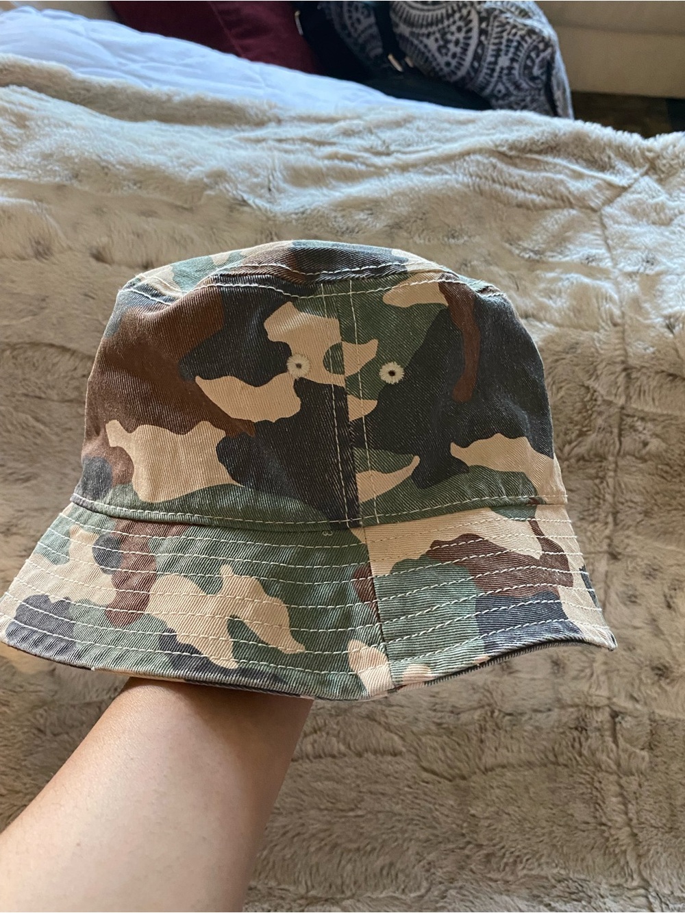 Aerie  Camo Bucket Hat - Green Camo small